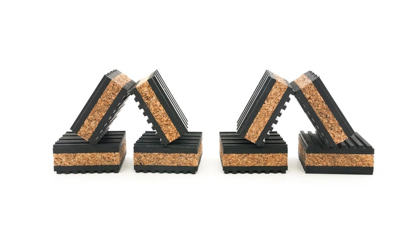 Tuneful Cables Sound Isolation Pads. Cork Pads for Speakers to Improve Sound and Reduce Vibration (1" Pack of 8) - Image 1
